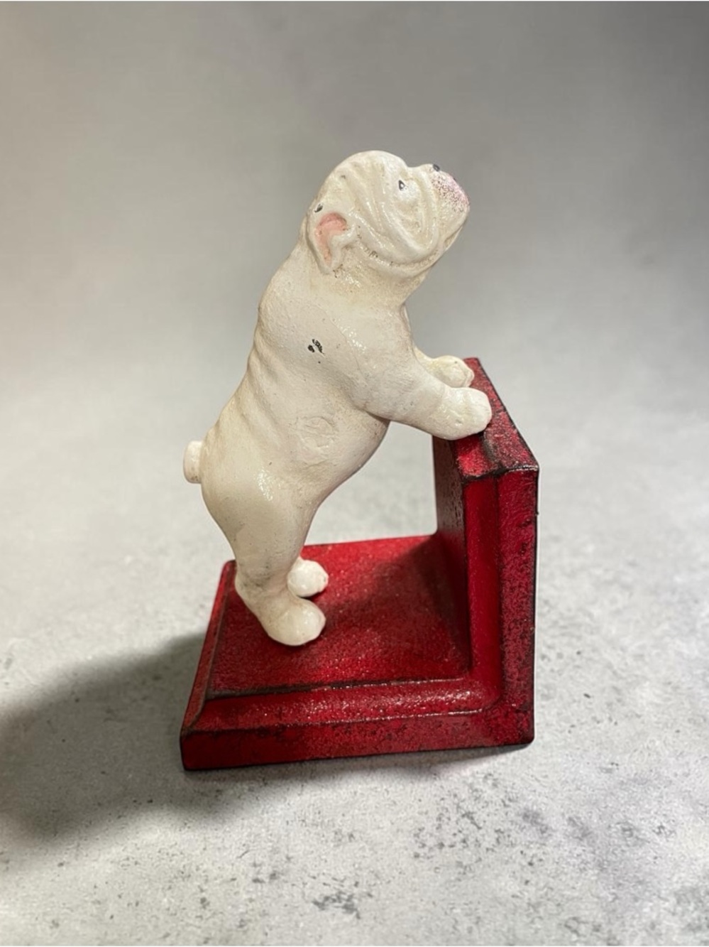Cast Iron Bulldog Bookend Vintage Style Cottagecore English Decor Heavy